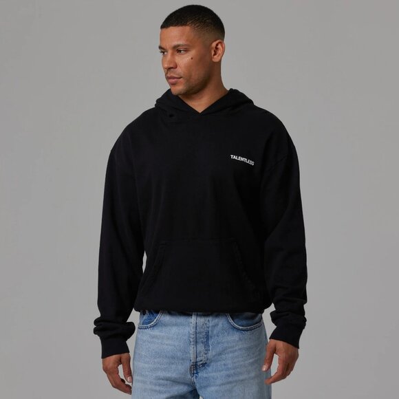 Talentless Men’s Black Hoodie Size Large Lightweight Casual Pullover - Picture 1 of 3